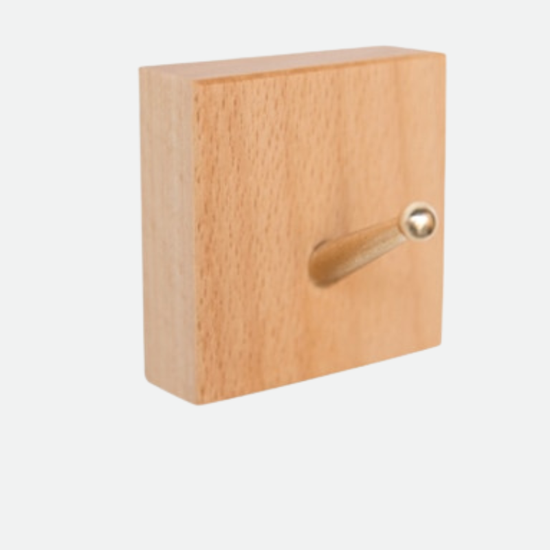 Brass & Wood Wall Hook - Minimal Coat and Bag Hanger - Image 6