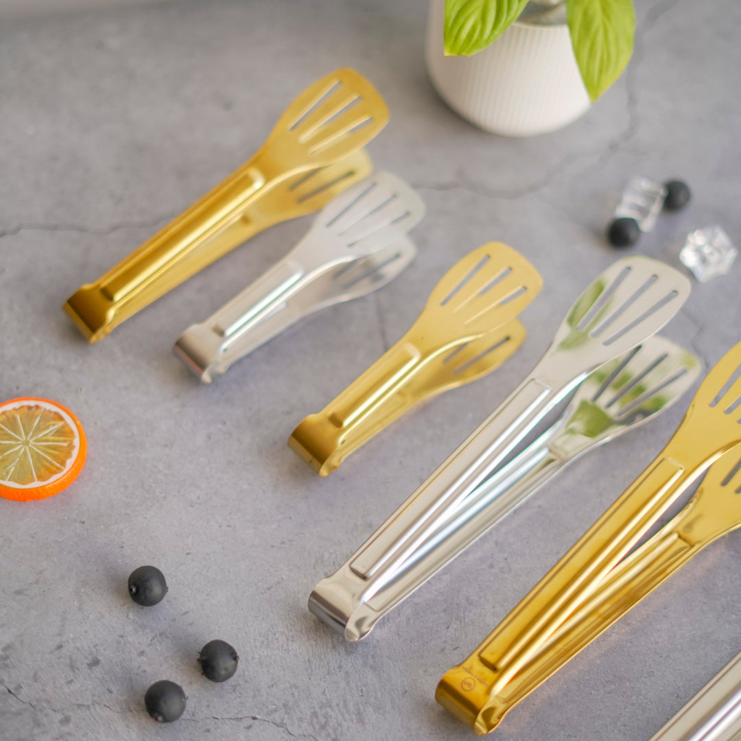Classic Multipurpose Tong | 4 sizes | Gold & Silver | Stainless Steel