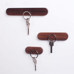 Magnetic Wooden Key Holder - Wall Mounted Entryway Organizer