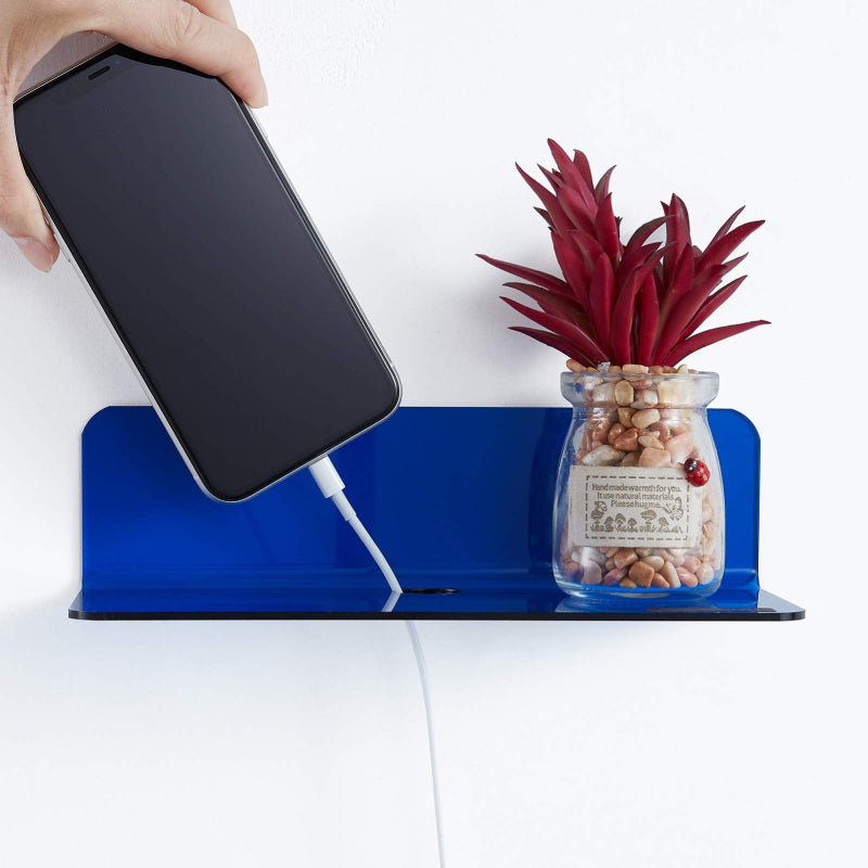 Neon Acrylic Floating Shelf - Colorful Wall Display Organizer - Image 2