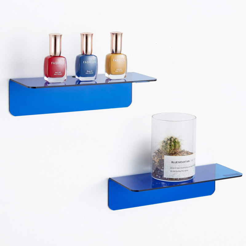 Neon Acrylic Floating Shelf - Colorful Wall Display Organizer - Image 3