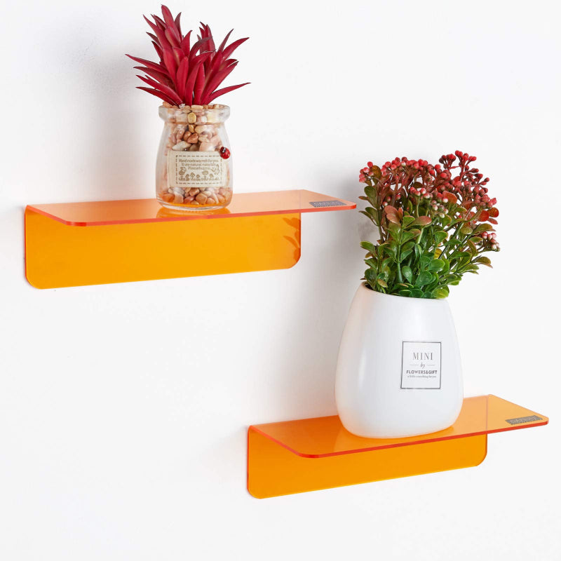 Neon Acrylic Floating Shelf - Colorful Wall Display Organizer - Image 4