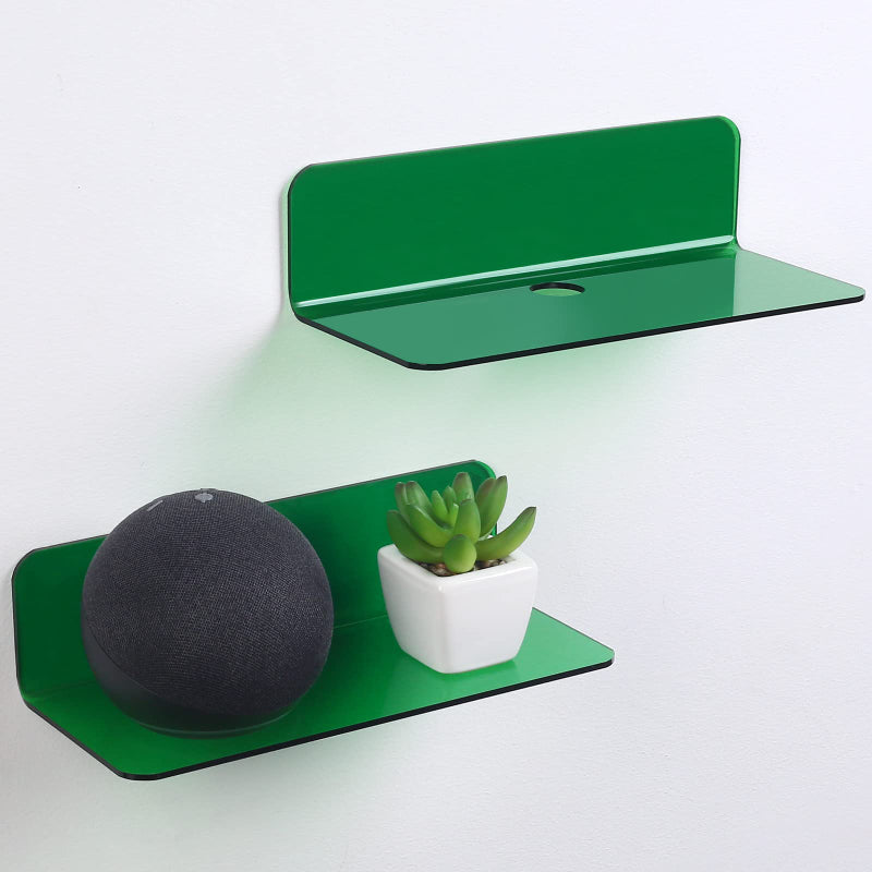 Neon Acrylic Floating Shelf - Colorful Wall Display Organizer - Image 5