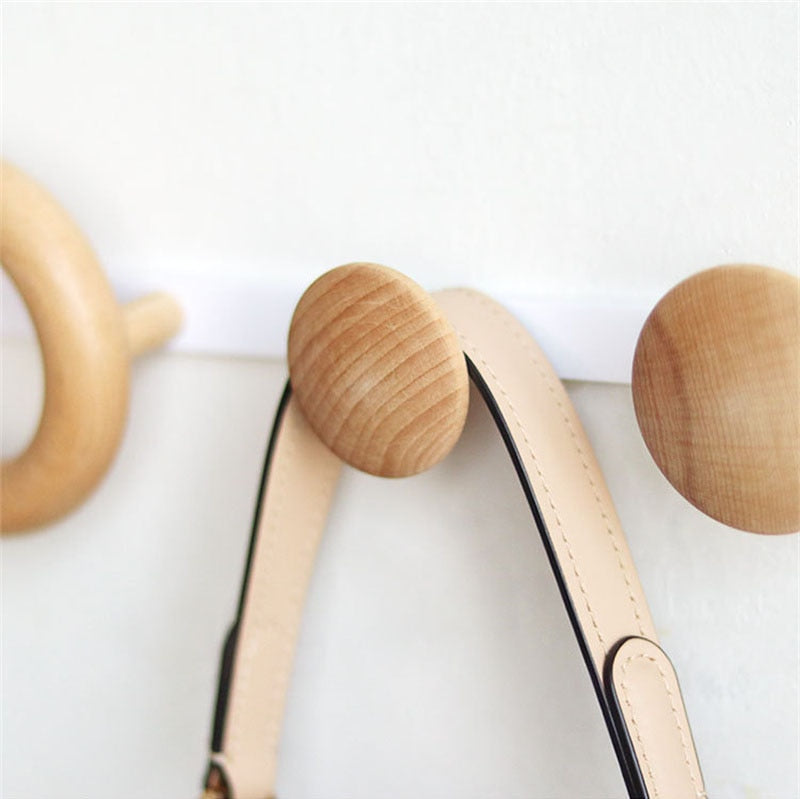 Pin Dot Wood Wall Hooks - Minimal Coat & Key Hangers - Image 4