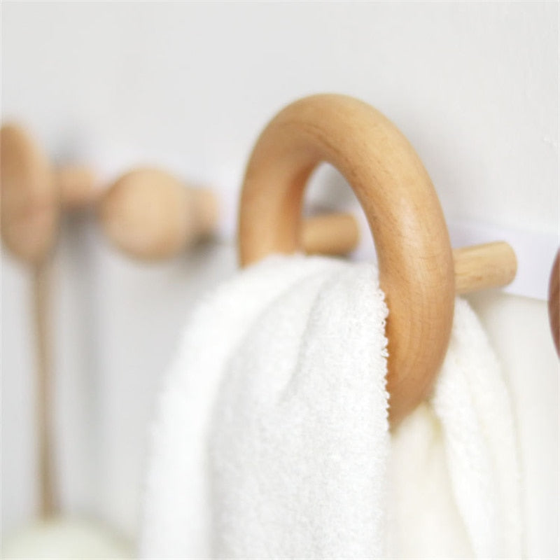 Pin Dot Wood Wall Hooks - Minimal Coat & Key Hangers - Image 7