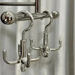 Swivel Quad Hook Hanger - Rotating Multi-Arm Coat Rack